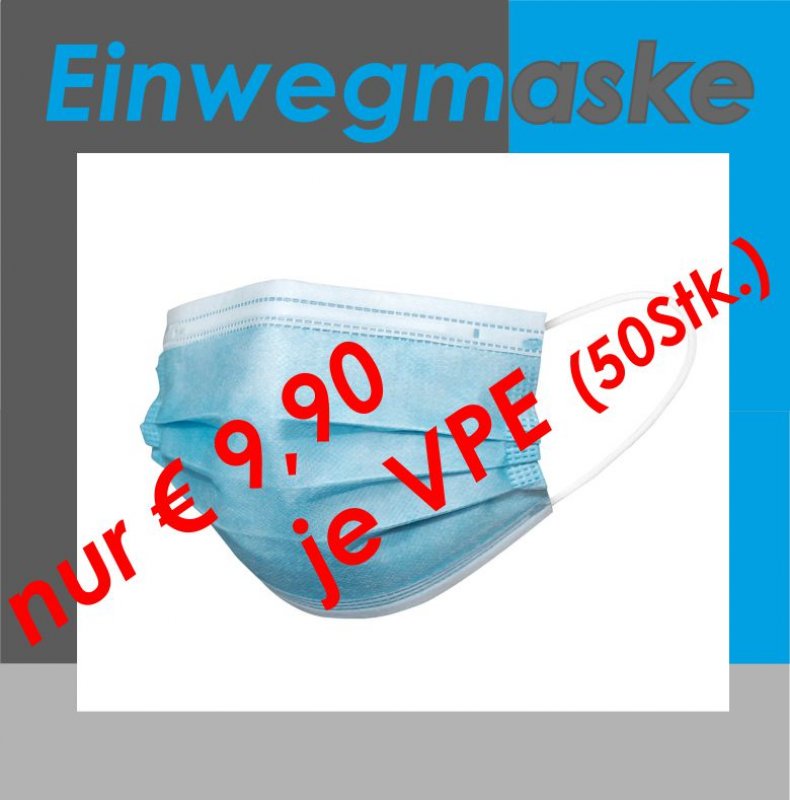 EINWEGMASKE - Blau